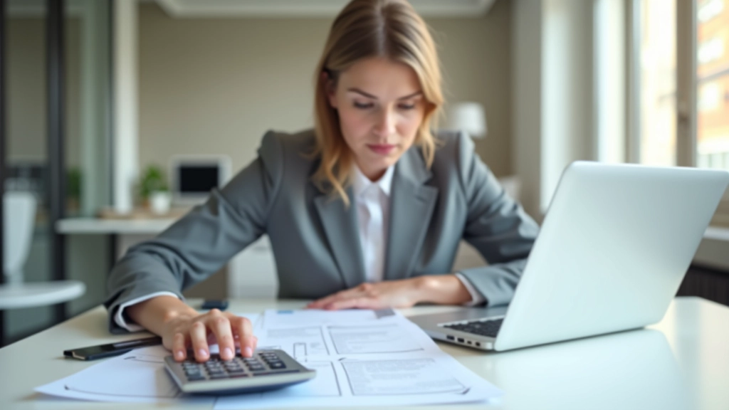 Personne travaillant sur des documents fiscaux